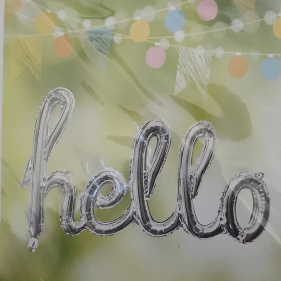 🆕️  Silver "Hello" Foil Balloon Letters - Picture 2 of 5